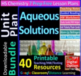 Unit Plan: Properties of Solutions 6-Lesson Bundle ~Editab