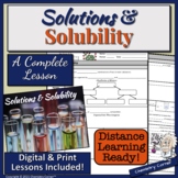 Solutions & Solubility- Print & Digital Lesson |Distance Learning