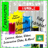 Solutions and Solubility Unit Bundle: Lesson, Notes, Video