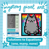 Solutions to Equations Pixel Art