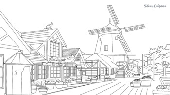 Preview of Solvang California Coloring Page