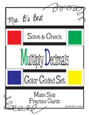 Solve & Check Color Coded: Multiply Decimal Numbers