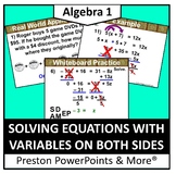 (Alg 1) Solving Equations with Variables on Both Sides in 