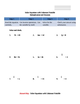 Solving Variables Worksheets Teachers Pay Teachers