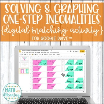 Preview of Solve & Graph One-Step Inequalities (Add & Subtract) DIGITAL Matching Activity