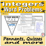 Solve Integer Word Problems - All 4 Operations - - Quizzes