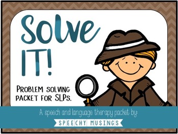Preview of Solve It Social Problem Solving Detective Packet | Speech Language Therapy