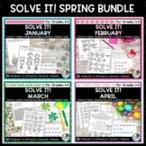 Winter Math and Spring Math Bundle | Math Problem Solving 