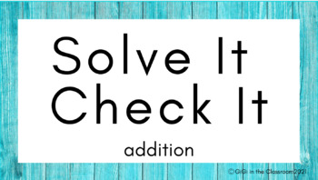 Preview of Solve It Write It - Addition to 5 #1