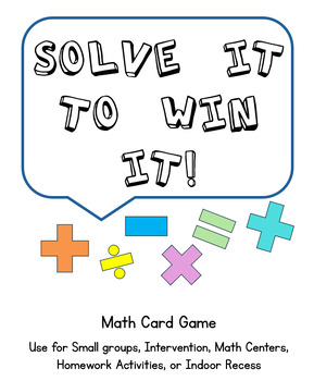 Preview of Solve It to Win It- Addition and Subtraction Game Bundle (K-1st)