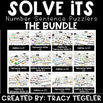 Preview of Solve Its: Number Sentence Puzzlers THE BUNDLE