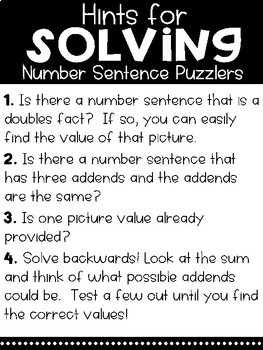Solve Its: Number Sentence Puzzlers (Vol 1: Addition to 10) | TpT