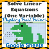 Solve Linear Equations Activity Mystery Pixel Picture Digi
