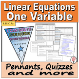 Solve Linear Equations in One Variable - Quizzes, Pennant,