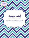 Solve Me-Getting To Know Me Math