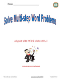 Solve Multi-Step Word Problems Practice Packet - 4.OA.3