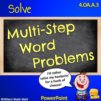 Preview of Multi-Step Word Problems (PowerPoint Only) - CCSS 4.OA.A.3
