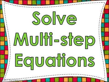 Preview of Solve Multistep Equations with Variables on Both Sides Guided Practice