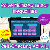 Solve Multistep Linear Inequalities: Self Checking Digital