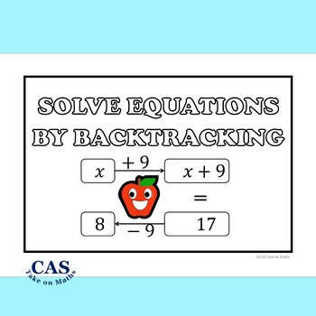 Preview of Solve One & Two Step Linear Equations by Backtracking Flowcharts