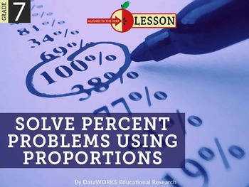Preview of Solve Percent Problems Using Proportions