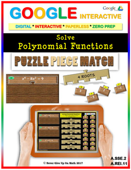 Preview of Solve Polynomial Equations - Google: Puzzle Piece Match Distance Learning