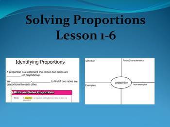 Preview of Solve Proportional Relationships Lesson 1-6