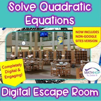Preview of Solve Quadratic Equations Digital Escape Room