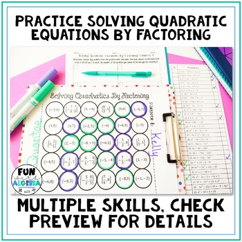 factoring solve quadratic equations