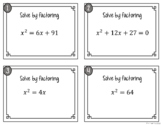 Solve Quadratic Task Cards