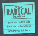 Solve Radical Equations Foldable Notes