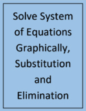 Solve Same System of Equations Graphically, Substitution, 