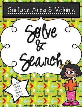 Preview of Solve & Search: Surface Area & Volume {FREEBIE}