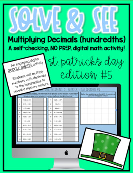Preview of Solve & See - Multiplying Decimals (hundredths) - St. Patrick's Day #5
