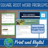 Square Root Word Problems - Digital and Print - Google Forms