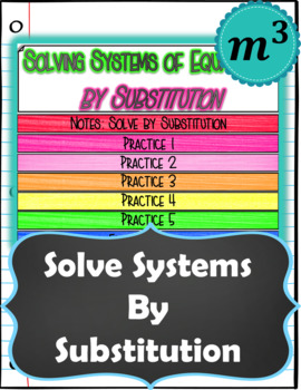 Preview of Solve Systems by Substitution DIGITAL NOTES & 2 QUIZZES (GOOGLE)