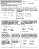 Solve Systems of Equations Given Word Problems Exam (Mrs Math)