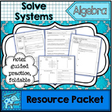Solve Systems of Equations Resource Packet