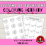 Solve Systems of Equations by Elimination : Valentines Day