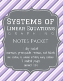 Solve Systems of Linear Equations by Graphing - Notes Worksheets