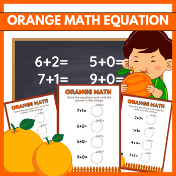 Preview of Solve The Equations Orange Math Activity Book