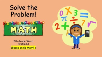 Preview of Solve The Problem - 5th Grade Problem of the Day/Week  (Based on Go Math)
