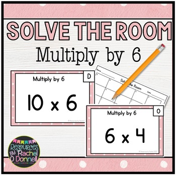 Preview of Solve The Room | 6 times tables | Multiplication by 6 | Task Cards