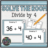 Solve The Room | Divide by 4 | Division | Task Cards