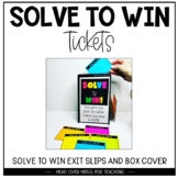 Solve To Win Ticket Templates