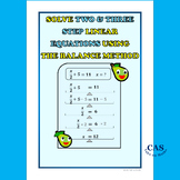 Solve Two & Three Step Linear Equations-Balance Method