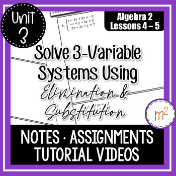 Preview of Solve a 3x3 System of Equations Using Elimination and Substitution