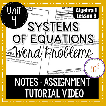 Preview of Real-World Applications of Systems of Equations Algebra 1 Curriculum