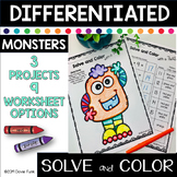 Addition Coloring Worksheets - Subtraction Multiplication 
