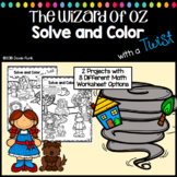 Addition Coloring Worksheets - The Wizard of Oz Subtraction